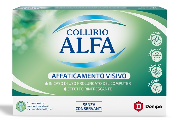 COLLIRIO ALFA AFFATICAMENTO VISIVO 10 PEZZI MONODOSE - Farmafamily.it