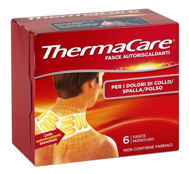 FASCE AUTORISCALDANTI A CALORE TERAPEUTICO THERMACARE COLLO/SPALLA/POLSO 6 PEZZI - Farmafamily.it