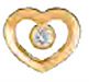 ORECCHINI HEART GOLDEN SOLITAIRE SWAROVSKI 9 MM - Farmafamily.it