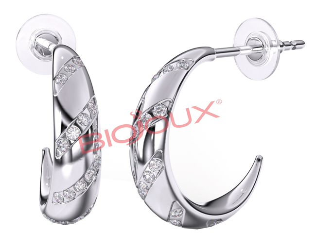 ORECCHINI ADELAIDE POST FORO HOOP 15 MM - Farmafamily.it