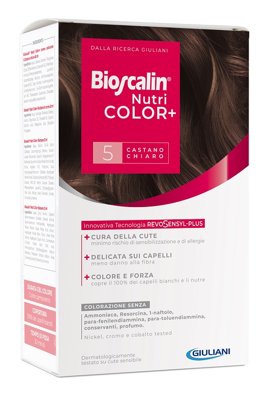 BIOSCALIN NUTRICOLOR PLUS 5 CASTANO CHIARO NUOVA FORMULA - Farmafamily.it