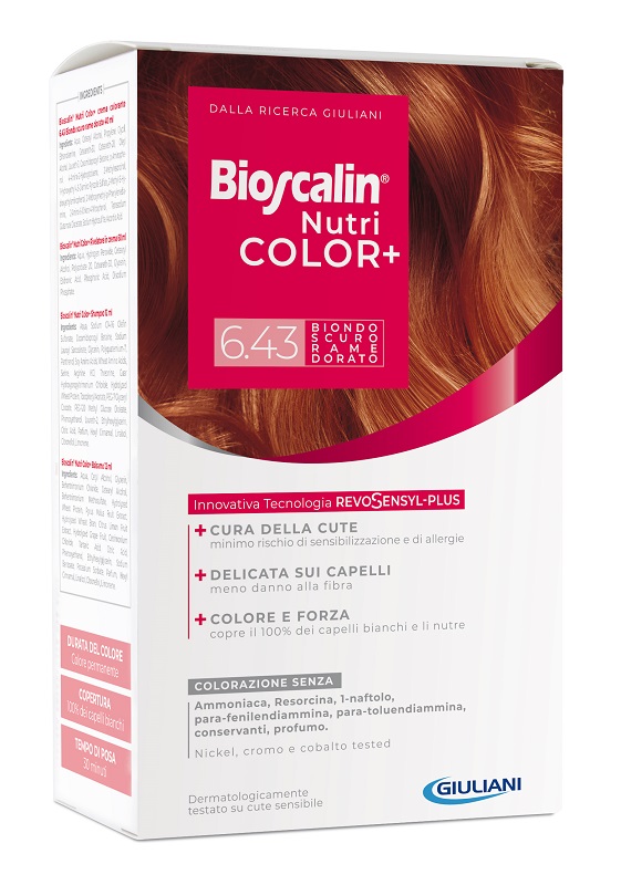 BIOSCALIN NUTRICOLOR PLUS 6,43 BIONDO SCURO RAME DORATO NUOVA FORMULA - Farmafamily.it