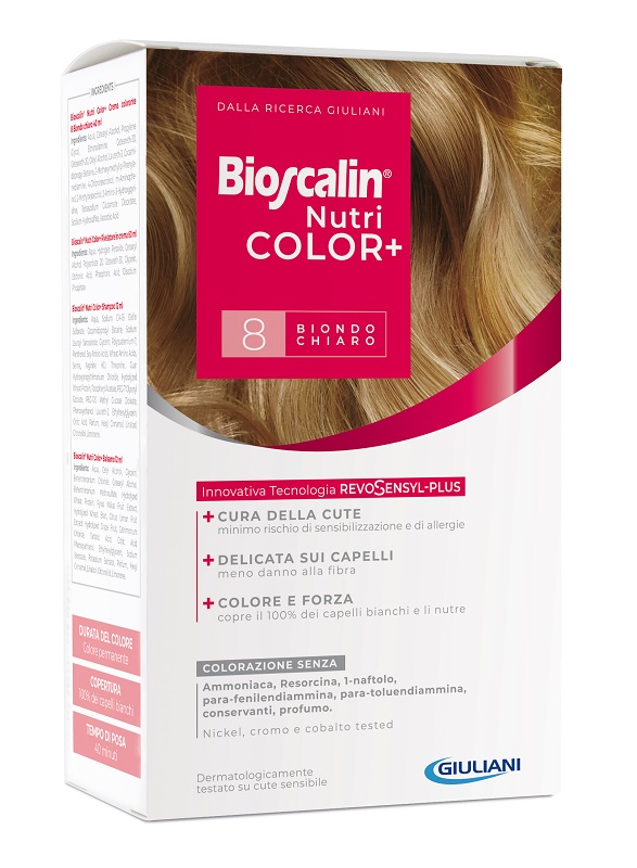 BIOSCALIN NUTRICOLOR PLUS 8 BIONDO CHIARO NUOVA FORMULA - Farmafamily.it