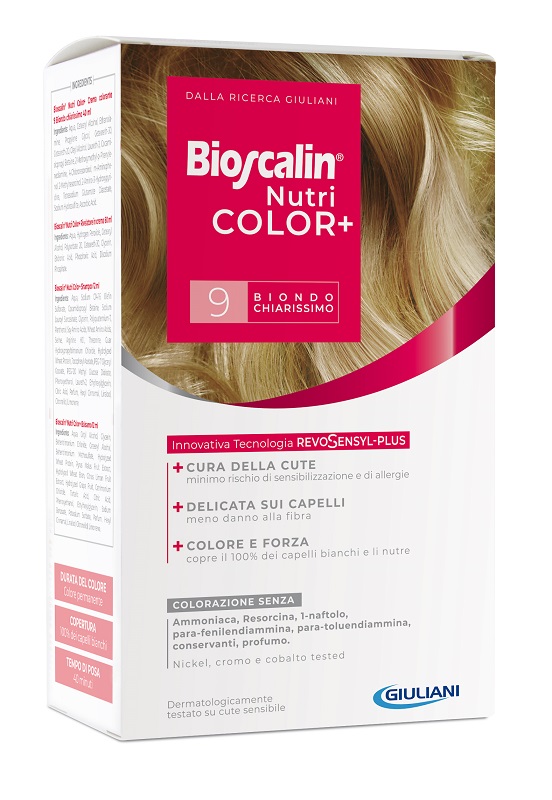 BIOSCALIN NUTRICOLOR PLUS 9 BIONDO CHIARISSIMO NUOVA FORMULA - Farmafamily.it