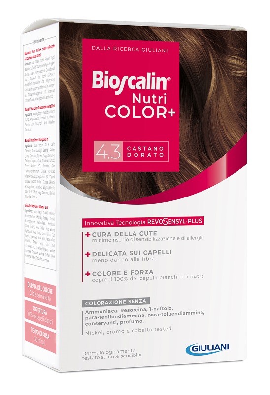 BIOSCALIN NUTRICOLOR PLUS 4,3 CASTANO DORATO NUOVA FORMULA - Farmafamily.it