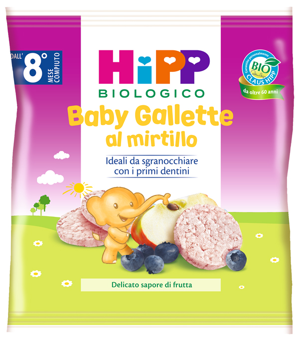 HIPP BABY GALLETTE DI RISO AL MIRTILLO 30 G - Farmafamily.it