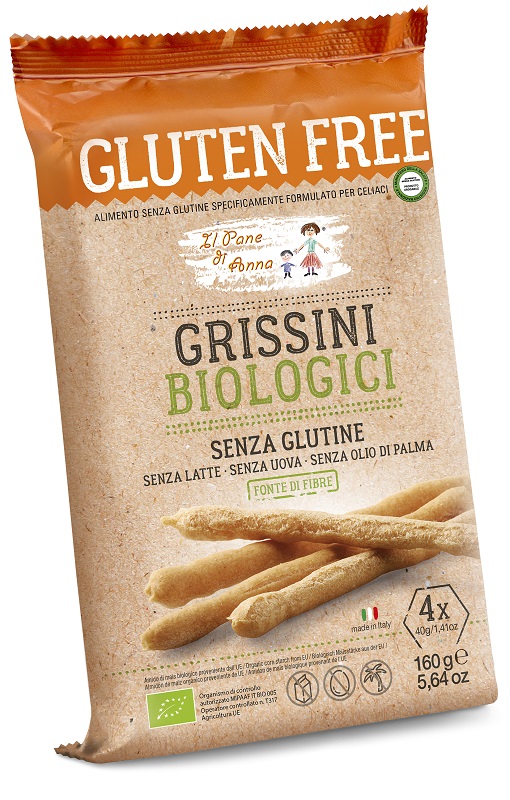 PANE ANNA GRISSINI BIOLOGICI 160 G - Farmafamily.it