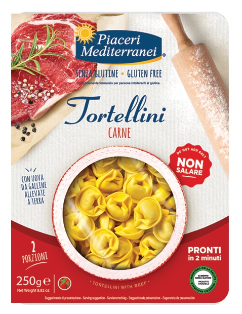 PIACERI MEDITERRANEI TORTELLINI CARNE 250 G - Farmafamily.it