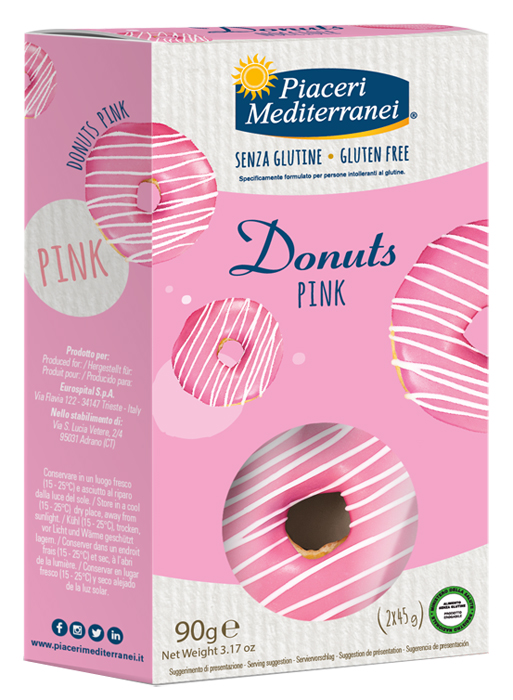 PIACERI MEDITERRANEI DONUTS PINK 90 G - Farmafamily.it