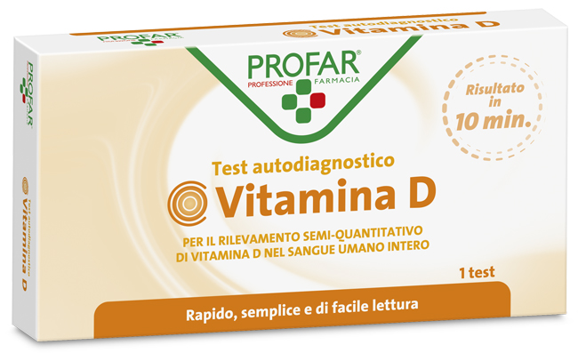 PROFAR TEST VITAMINA D RILEVAZIONE SEMI-QUANTITATIVA VITAMINA D NEL SANGUE UMANO INTERO 1 PEZZO - Farmafamily.it