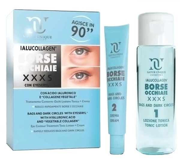 NATUR UNIQUE IALUCOLLAGEN BORSE E OCCHIAIE XXXS TONICO 10 ML + 30 ML - Farmafamily.it