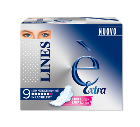 LINES E' EXTRA ASSORBENTI 9 PEZZI - Farmafamily.it
