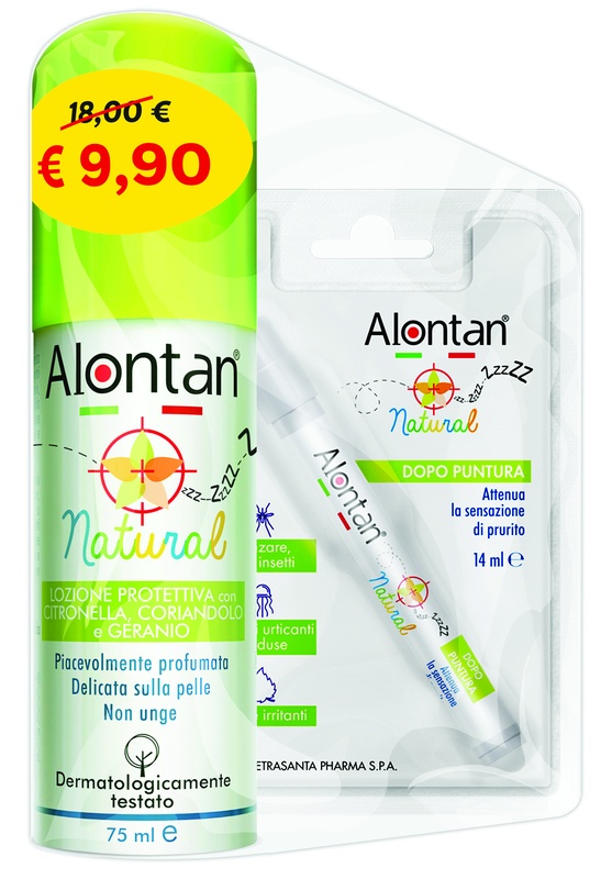 BI PACK NATURAL SPRAY 75 ML + AFTERBITE DOPO PUNTURA 14 ML - Farmafamily.it