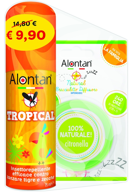 BI PACK TROPICAL SPRAY 75 ML + BRACCIALETTO DIFFUSORE - Farmafamily.it