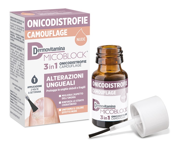 DERMOVITAMINA MICOBLOCK 3 IN 1 ONICODISTROFIE CAMOUFLAGE 8 ML NUDE - Farmafamily.it