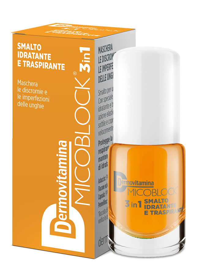DERMOVITAMINA MICOBLOCK 3 IN 1 SMALTO IDRATANTE E TRASPIRANTE GIALLO 5 ML - Farmafamily.it
