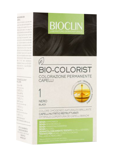 BIOCLIN BIO COLOR FAST&PERFECTION 1,0 NERO CREMA COLORANTE 60 ML + RIVELATORE IN CREMA 60 ML + BIO COLOR SHAMPOO 10 ML + BIO COLOR MASCHERA 10 ML - Farmafamily.it