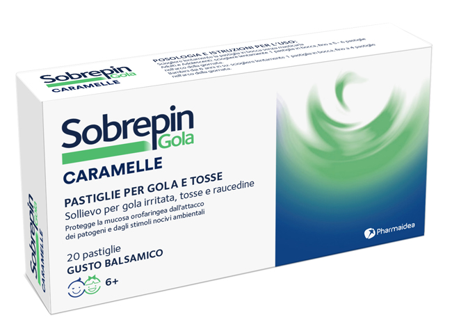 SOBREPIN GOLA CARAMELLE 20 PASTIGLIE GUSTO BALSAMICO - Farmafamily.it