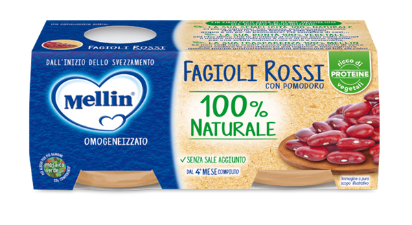 MELLIN OMOGENEIZZATO FAGIOLI ROSSI 2 X 80 G - Farmafamily.it