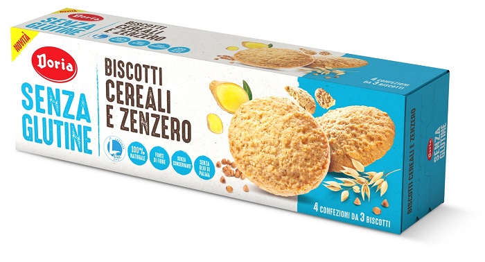 DORIA BISCOTTI CEREALI-ZENZERO 4X37,5 G - Farmafamily.it