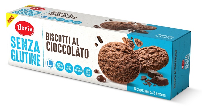 DORIA BISCOTTI CIOCCOLATO 4X37,5 G - Farmafamily.it