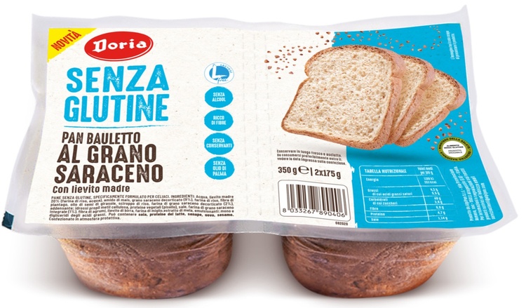 DORIA PAN BAULETTO GRANO SARACENO 2 PEZZI DA 175 G - Farmafamily.it