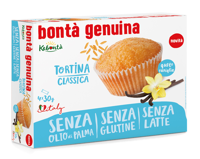 KEBONTA' TORTINA CLASSICA VANIGLIA 120 G - Farmafamily.it