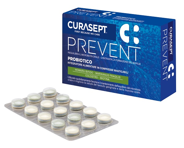 CURASEPT PREVENT PROBIOTICO 14 COMPRESSE MASTICABILI - Farmafamily.it