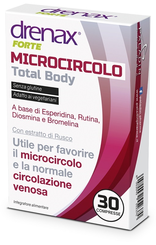 DRENAX FORTE MICROCIRCOLO TOTAL BODY 30 COMPRESSE - Farmafamily.it