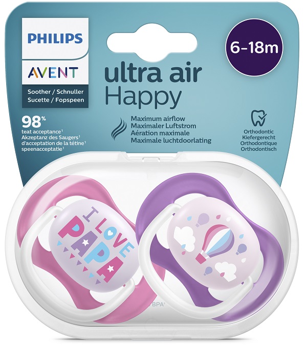 AVENT ULTRA AIR SUCCHIETTO PAPA/BALLOON FEMMINA 6-18 MESI 2 PEZZI - Farmafamily.it