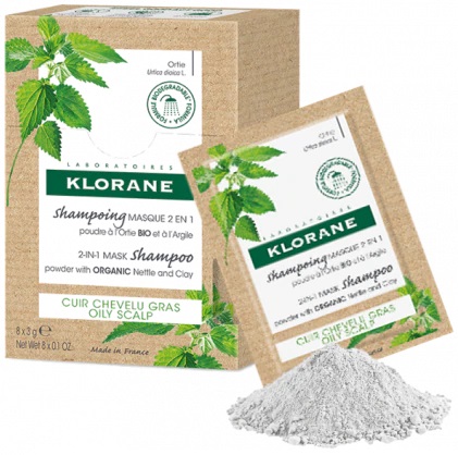 KLORANE SHAMPOO MASCHERA LAVANTE POLVERE ORTICA 8 BUSTINE 3 G - Farmafamily.it