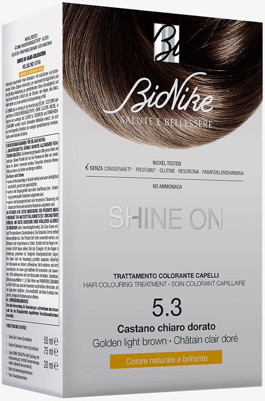 SHINE ON CASTANO CHIARO DORATO 5,3 FLACONE 75 ML + TUBO 50 ML - Farmafamily.it