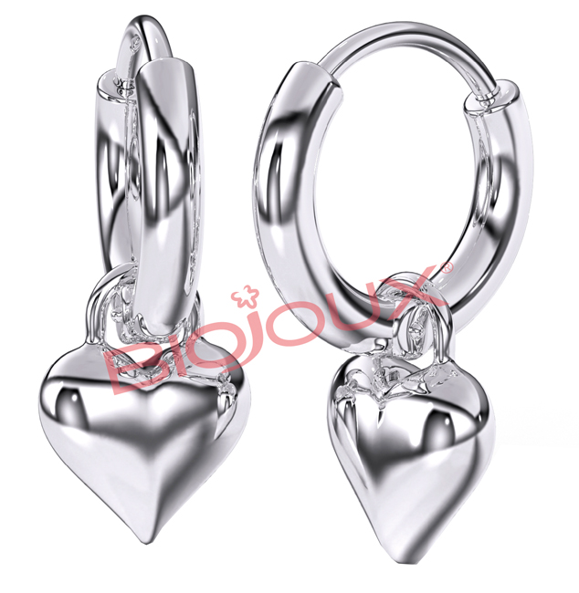 BJT227 ORECCHINO HOOP HEART - Farmafamily.it