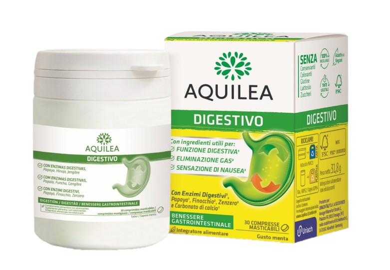 AQUILEA DIGESTIVO 30 COMPRESSE MASTICABILI - Farmafamily.it