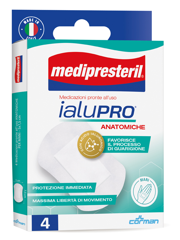 MEDIPRESTERIL IALUPRO MANI 5X7,5 CM 4 PEZZI - Farmafamily.it