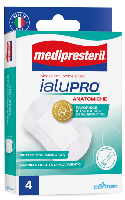 MEDIPRESTERIL IALUPRO BRACCIA 7,5X10 CM 4 PEZZI - Farmafamily.it
