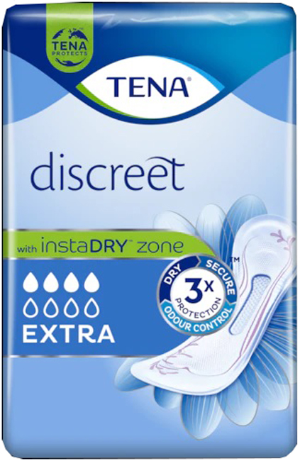 ASSORBENTE INCONTINENZA LEGGERA TENA DISCREET EXTRA 10 PEZZI - Farmafamily.it