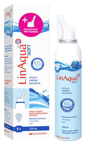 SOLUZIONE SPRAY ISOTONICA NASALE LINAQUA SOFT 125 ML CON DOPPIO EROGATORE - Farmafamily.it