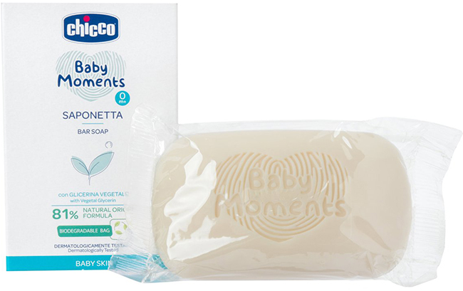 CHICCO BABY MOMENTS SAPONE SOLIDO 100 G - Farmafamily.it