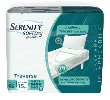 SERENITY TRAVERSA SD SENSITIVE SUPER 60X90 CM 15 PEZZI - Farmafamily.it