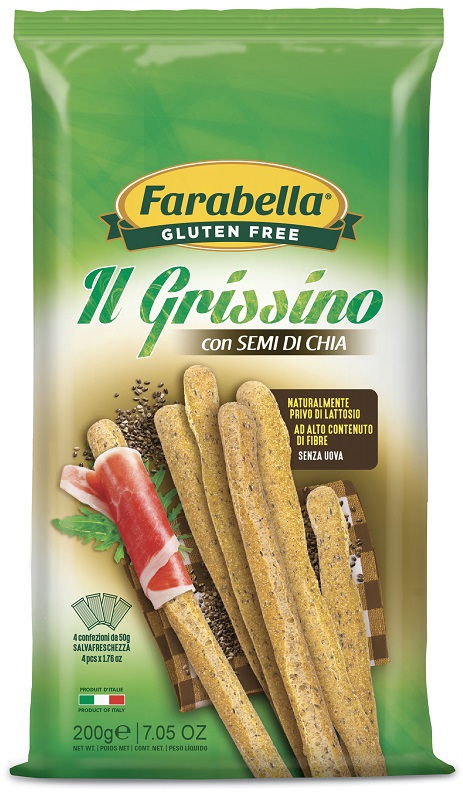 FARABELLA GRISSINI CON SEMI DI CHIA 200 G - Farmafamily.it