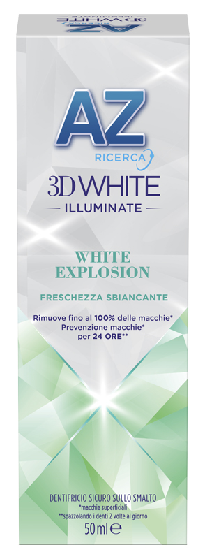 AZ DENTIFRICIO 3DW ILLUMINANTE WHITE EXPL 50ML - Farmafamily.it