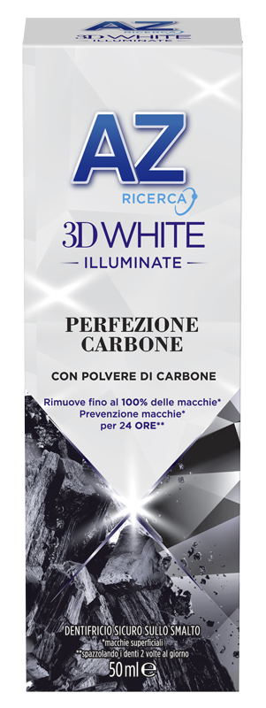 AZ DENTIFRICIO 3DW ILLUMINANTE CARBONE 50ML - Farmafamily.it