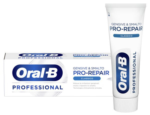 ORALB DENTIFRICIO GENGIVE & SMALTO REPAIR  PROFESSIONAL CLASSIC 75 ML - Farmafamily.it