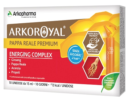 ARKOROYAL ENERGING COMPLEX SENZA ZUCCHERO 10 FLACONCINI DA 15 ML - Farmafamily.it