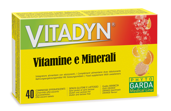 VITADYN VITAMINE/MINERALI 40 COMPRESSE EFFERVESCENTI IN 2 TUBI - Farmafamily.it