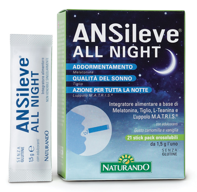 ANSILEVE ALL NIGHT 21 STICK PACK OROSOLUBILI - Farmafamily.it