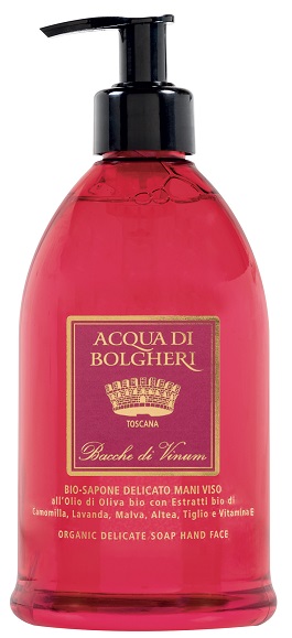 ACQUA DI BOLGHERI SAPONE DELICATO BIO BACCHE DI VINUM 500 ML - Farmafamily.it