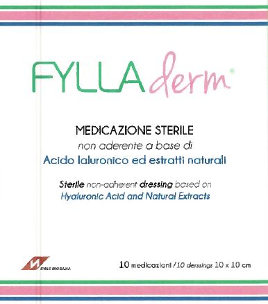 MEDICAZIONE NON ADERENTE FYLLADERM A BASE DI ACIDO IALURONICO 10 X 10 CM 10 BUSTE - Farmafamily.it