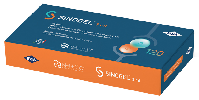 SIRINGA INTRA-ARTICOLARE SINOGEL 2,4% + 1,6% 3 ML 1 FS + AGO GAUGE 21 - Farmafamily.it